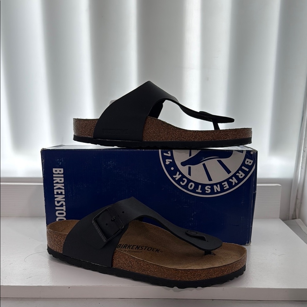 Birkenstock Black Comfort Sandals with Cork Footbed
